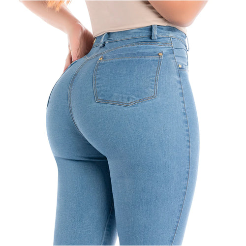 LATY ROSE 2404 | Colombian Jeans Butt Lift High Waisted Tummy Control Levanta Cola