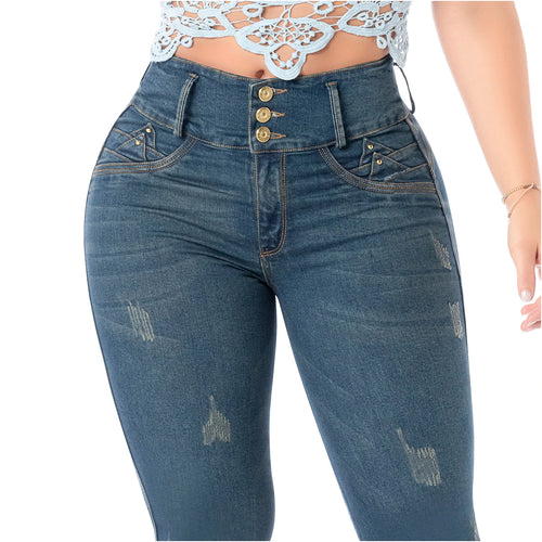 LATY ROSE 2405 | Colombian Jeans Levanta Cola Butt Lift High Waist Tummy Control