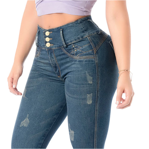 LATY ROSE 2405 | Colombian Jeans Levanta Cola Butt Lift High Waist Tummy Control