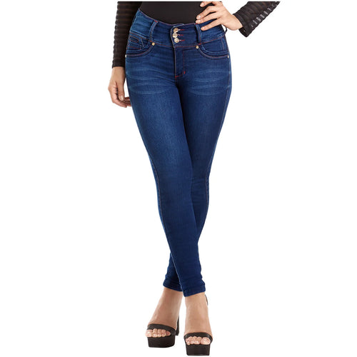 LATY ROSE AS3002 | Butt Lifter Skinny Jeans W/ Back Faux Pockets