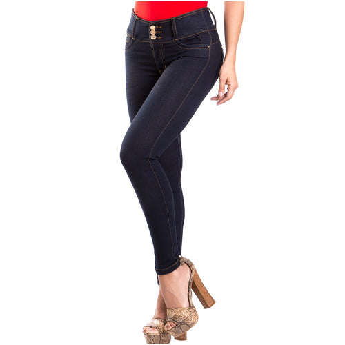 LATY ROSE CS3B02 | Colombian Wide Waistband Butt Lifter Jeans