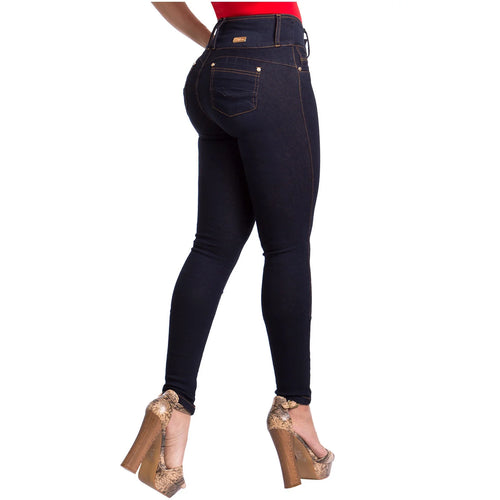 LATY ROSE CS3B02 | Colombian Wide Waistband Butt Lifter Jeans