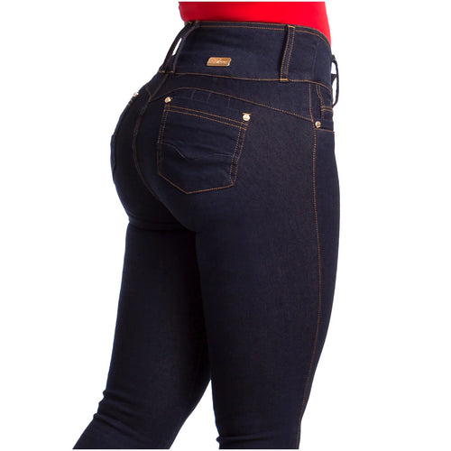 LATY ROSE CS3B02 | Colombian Wide Waistband Butt Lifter Jeans