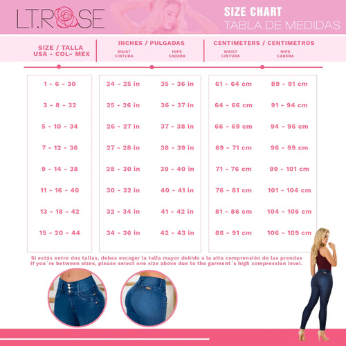 LATY ROSE 2402 | Colombian Jeans for Women Butt lift High Waist Tummy Control