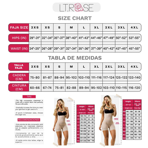 LATY ROSE 1020 | Colombian Shapewear Fajas Waist Trainer Tummy Control Latex for Woman • Daily Use