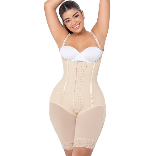 MARIAE RXC333V | Reloj de Arena • Faja Colombiana Reductora y Moldeadora de Uso Diario Tipo Body de Alta Compresión con Varillas Elásticas Internas • RA002