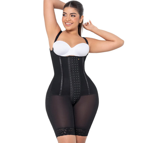 MARIAE RXC333V | Reloj de Arena • Faja Colombiana Reductora y Moldeadora de Uso Diario Tipo Body de Alta Compresión con Varillas Elásticas Internas • RA002