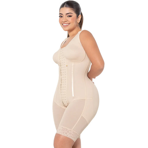 MARIAE RXC633V | Reloj de Arena • Faja Colombiana Moldeadora con Control de Abdomen de Uso Diario Tipo Body Media Pierna con Sujetador Integrado • RA001