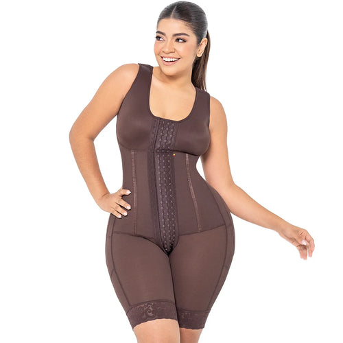 MARIAE RXC633V | Reloj de Arena • Faja Colombiana Moldeadora con Control de Abdomen de Uso Diario Tipo Body Media Pierna con Sujetador Integrado • RA001