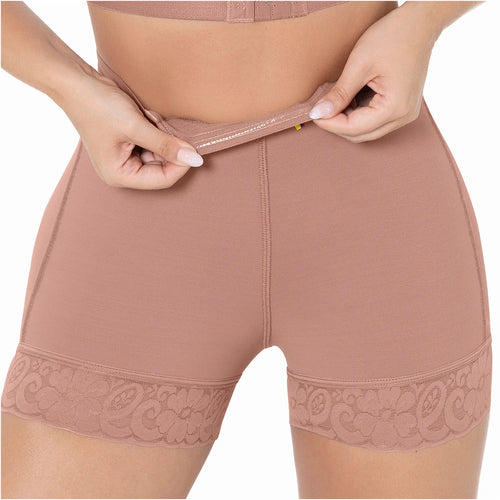 MARIAE SPN0130 | Faja Colombiana Tipo Short Moldeador de Alta Compresión con Cintura Alta y Levanta Cola en Powernet • FU101