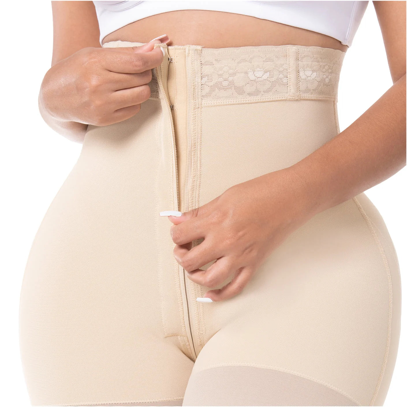 MYD 00728 | Faja Colombiana. Tipo short. Extra Alta. Postquirúrgico • Efecto Reloj de Arena • Powernet • Capacidad ULTRA