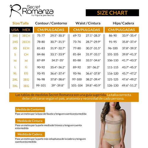 ROMANZA 2051 | High Waisted Butt Lifting Shaping Shorts • Tummy Control & Knee Lenght Shapewear