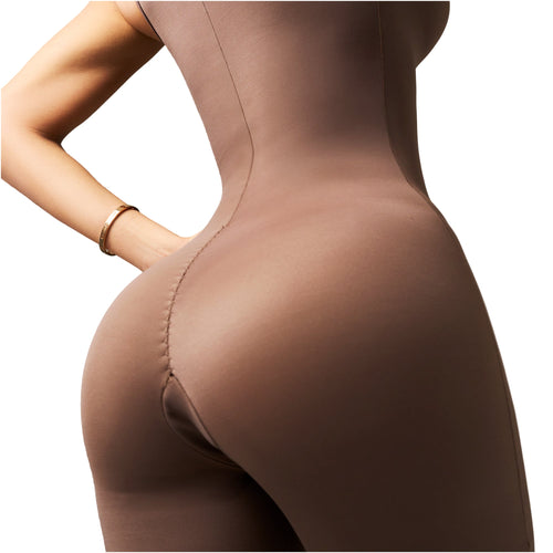 Fajas Salomé 01L3 | Body Invisible de Microfibra Faja Enteriza Seamless con Pierna Media y Control Suave
