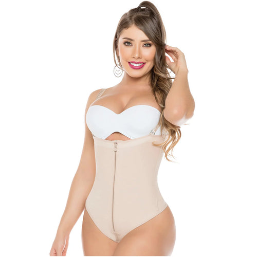 Fajas Salome 0212 | Strapless Thong Body Shaper •  Everyday Use Tummy Control Shapewear Girdle for Dress