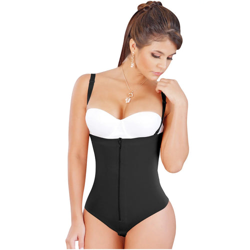 Fajas Salome 0212 | Strapless Thong Body Shaper •  Everyday Use Tummy Control Shapewear Girdle for Dress