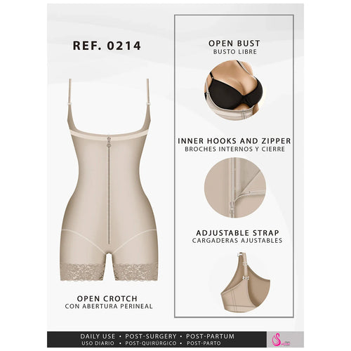 Fajas Salome 0214 | Mid Thigh Strapless Body Shaper for Dresses •  Tummy Control & Butt Lifting Shapewear for Dress