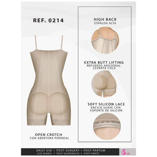 Fajas Salome 0214 | Mid Thigh Strapless Body Shaper for Dresses •  Tummy Control & Butt Lifting Shapewear for Dress