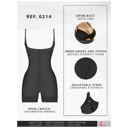 Fajas Salome 0214 | Mid Thigh Strapless Body Shaper for Dresses •  Tummy Control & Butt Lifting Shapewear for Dress