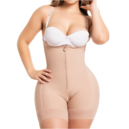 Fajas Salome 0215 | Postpartum Body Shaper after Pregnancy Girdle •  Daily Use Strapless Butt Lifter Shapewear for Dress