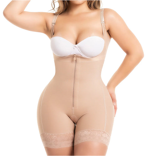 Fajas Salome 0216 | Open Bust Tummy Control Butt Lifter Shapewear •  Daily Use & Postpartum Body Shaper for Women • Powernet