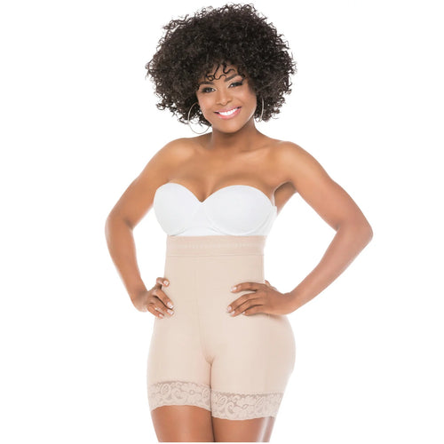 Fajas Salome 0218 | Colombian Shapewear Girdle High-Waist Shorts for Women •  Daily Use Body Shaper with Butt Lift & Tummy Control • Powernet