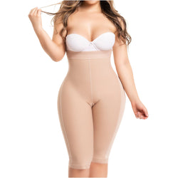 Fajas Salome 0219 | High Waist Compression Shorts for Women •  Butt Lifter Capri Shapewear • Powernet