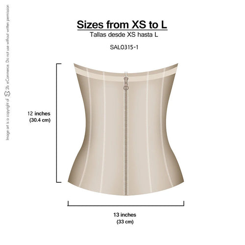 Fajas Salome 0315-1 | Waist Cincher Trainer for Women •  Colombian Body Shaper for Daily Use • Powernet