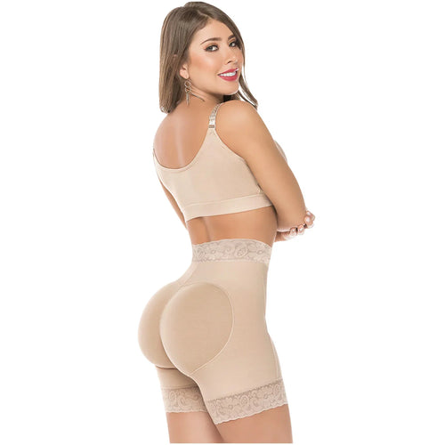 Fajas Salome 0321 | High Waist Compression Slimmer Butt Lifter Shapewear Shorts • Powernet