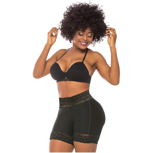 Fajas Salome 0321 | High Waist Compression Slimmer Butt Lifter Shapewear Shorts • Powernet