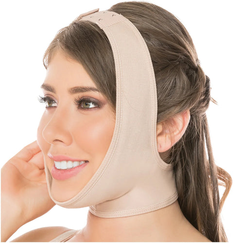 Fajas Salome 0322 | Post Surgery Chin Compression Slimmer Strap for Women • Powernet