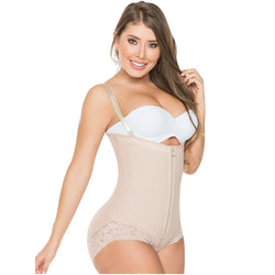 Fajas Salome 0412 | Strapless Butt Lifting Shapewear Girdle for Dresses •  Daily Use Body Shaper