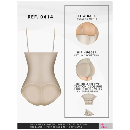 Fajas Salome 0414 | Strapless Butt Lifter Tummy Control Shapewear for Women • Powernet