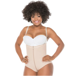 Fajas Salome 0418 | Faja Colombiana. Tipo Body Strapless Estilo Panty • Powernet • Uso Diario. Postparto. Postquirúrgico.