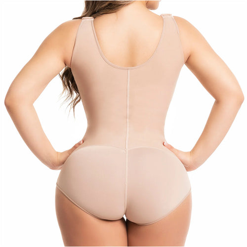 Fajas Salome 0419 | Butt Lifter Hiphugger Mid Thigh Body Shaper •  Open Bust Tummy Control Shapewear for Women • Powernet