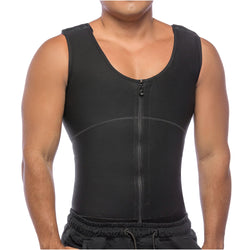 Fajas Salomé 122-C | Chaleco Moldeador para Hombre Compresión Media Postquirúrgica y Control Abdomen