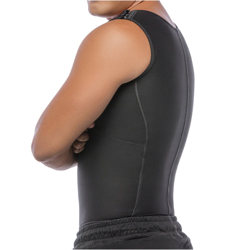 Fajas Salomé 122-C | Chaleco Moldeador para Hombre Compresión Media Postquirúrgica y Control Abdomen