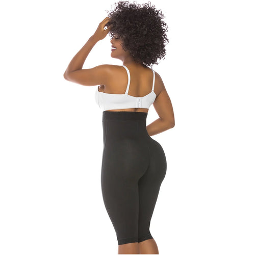 Fajas Salome 0219 | High Waist Compression Shorts for Women •  Butt Lifter Capri Shapewear • Powernet