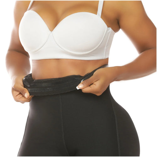 Fajas Salome 0219 | High Waist Compression Shorts for Women •  Butt Lifter Capri Shapewear • Powernet