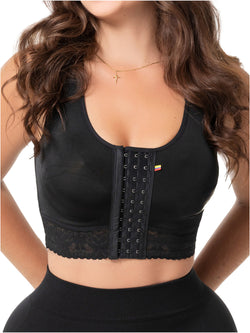 Fajas Salomé 02L4 | Brasier Postquirúrgico Stage 1 | Compresión Suave Ajustable para Aumento, Reducción o Mastopexia