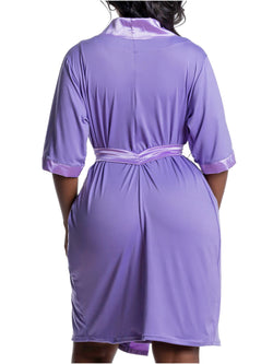 Snatched Body | Accessories Post Surgery Recovery Night Gown Robe with Drain Pockets | ¾ Sleeves