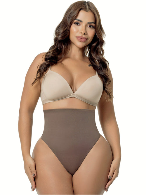 Snatched Body TA01L5X2 | Panty Moldeador de Microfibra. Control Abdomen Tipo Hilo Seamless • Invisible Bajo la Ropa