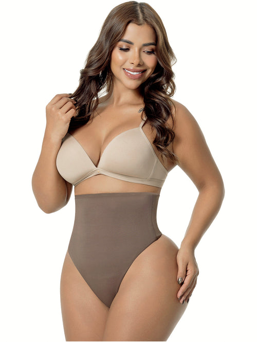 Snatched Body TA01L5X2 | Panty Moldeador de Microfibra. Control Abdomen Tipo Hilo Seamless • Invisible Bajo la Ropa