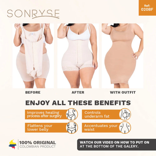 SONRYSE 023ZF | Tummy Control Waist Cincher Open Bust Girdle • Daily Use Garment • Powernet