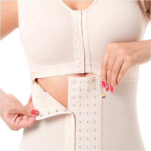 SONRYSE 052 | Colombian Full Body Shaper for Post Surgery with Built-in Bra • Butt Lifting Effect and Tummy Control • Powernet