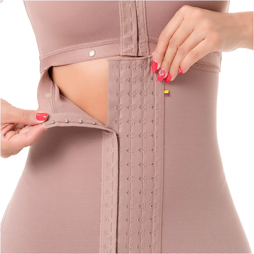 SONRYSE 052 | Colombian Full Body Shaper for Post Surgery with Built-in Bra • Butt Lifting Effect and Tummy Control • Powernet