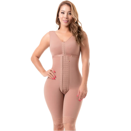 SONRYSE 052 | Colombian Full Body Shaper for Post Surgery with Built-in Bra • Butt Lifting Effect and Tummy Control • Powernet