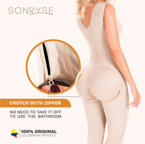 SONRYSE 054BF | Colombian Full Body Shaper for Post Surgery with Built-in Bra • Butt Lifting Effect & Tummy Control