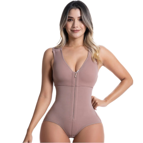 SONRYSE 055ZF | Panty Bodysuit Shapewear with Built-in Bra • Postpartum and Daily Use • Powernet