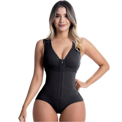 SONRYSE 055ZF | Panty Bodysuit Shapewear with Built-in Bra • Postpartum and Daily Use • Powernet