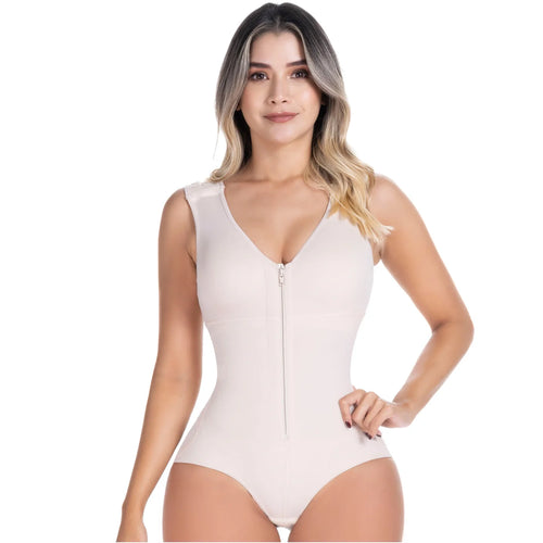 SONRYSE 055ZF | Panty Bodysuit Shapewear with Built-in Bra • Postpartum and Daily Use • Powernet